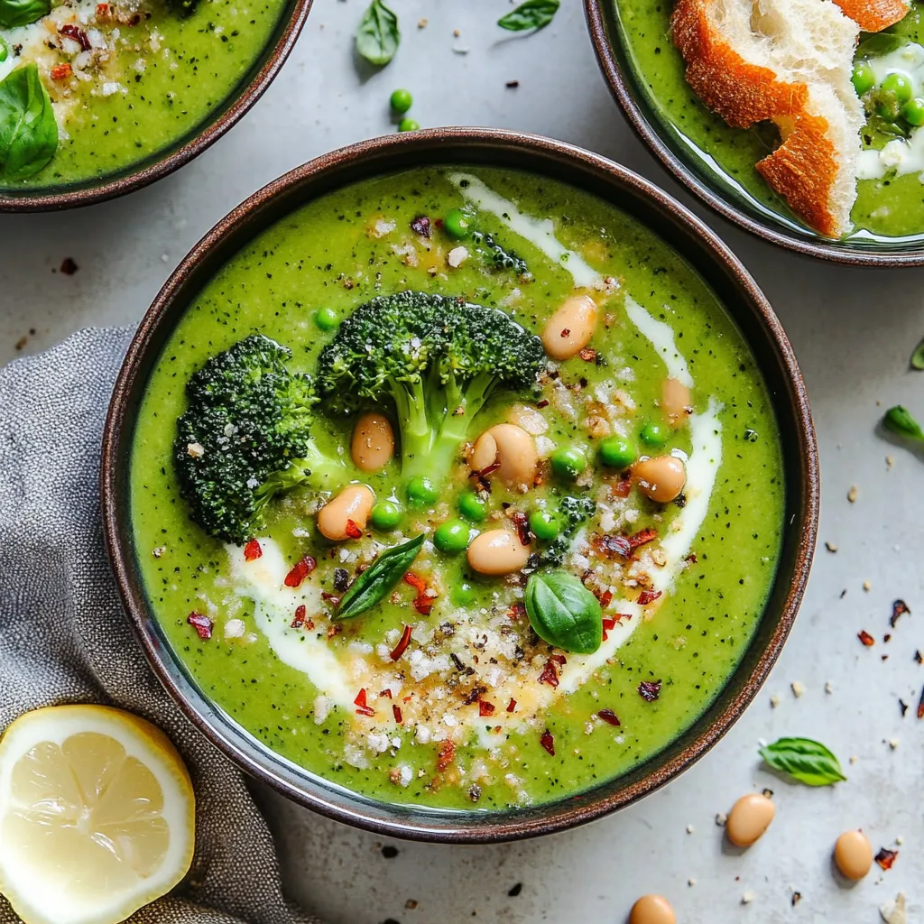 Vegan High-Protein Super Greens and Beans Soup