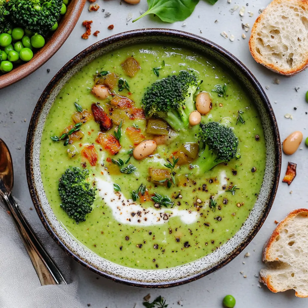 Vegan High-Protein Super Greens and Beans Soup