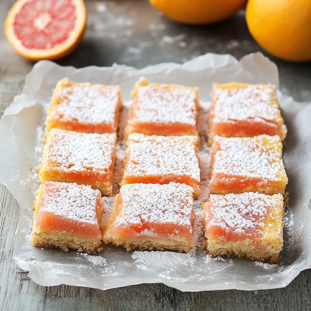 Pink Grapefruit Dessert Bars