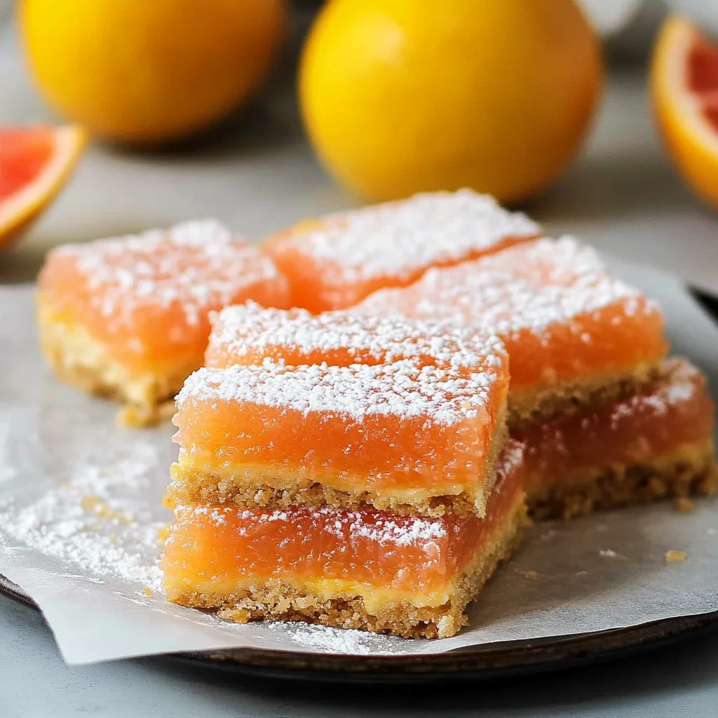 Pink Grapefruit Dessert Bars