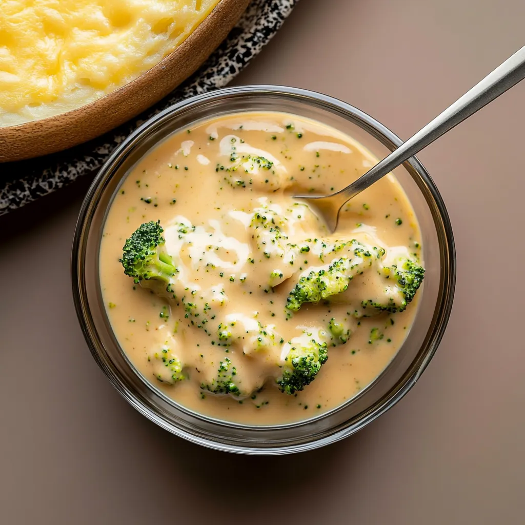 Cheesy Baked Potatoes with Broccoli Cheese Sauce