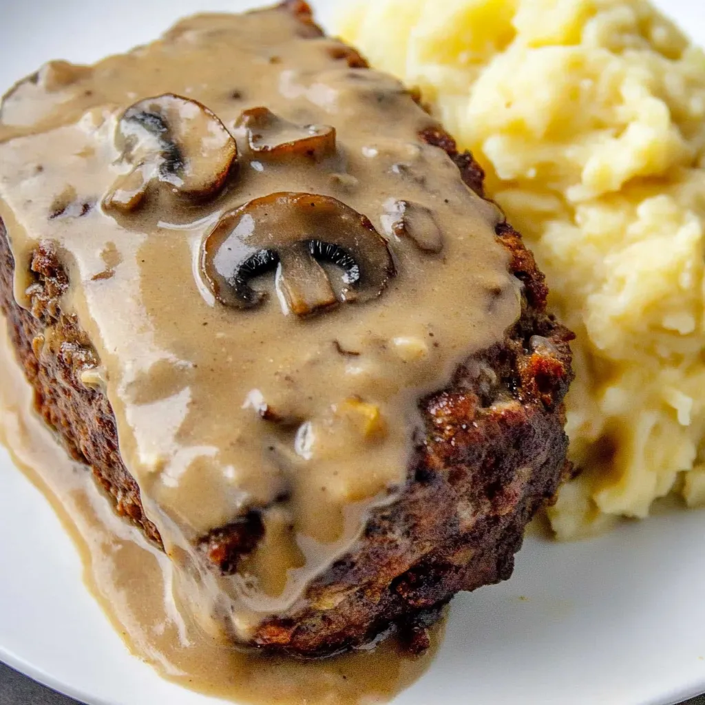 Meatloaf with Mushroom Gravy