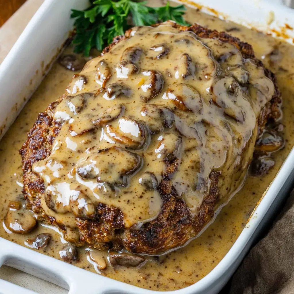 Meatloaf with Mushroom Gravy