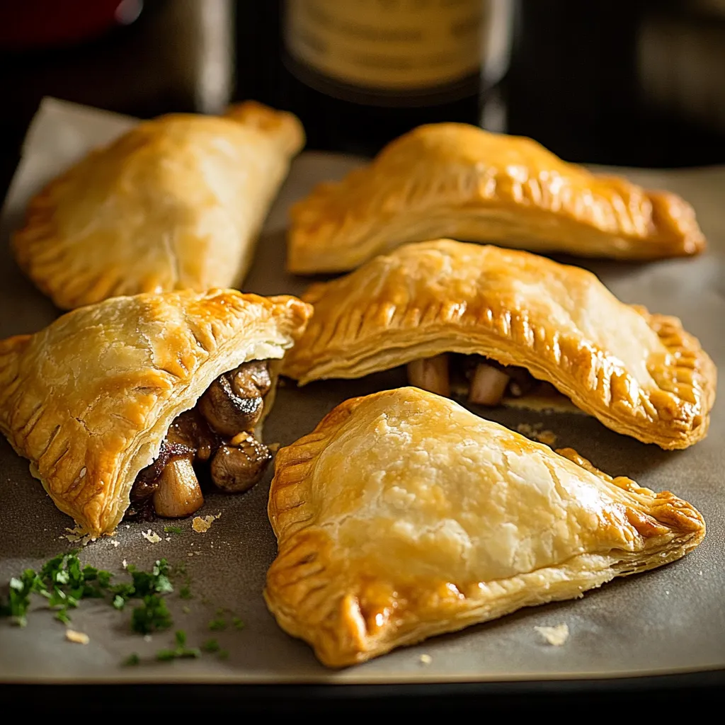 Golden-baked hand pies stuffed with venison, wild mushrooms, and rich stout beer.