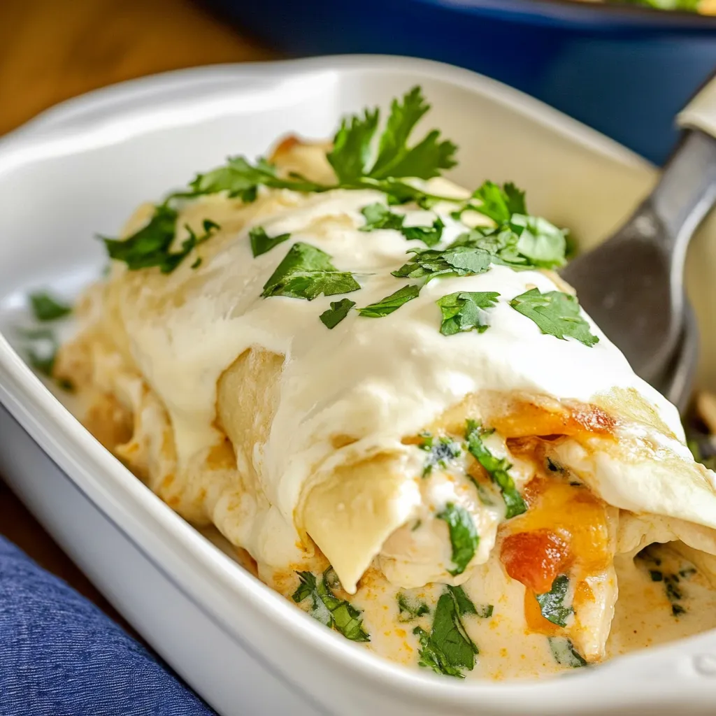 Creamy Sour Cream Chicken Enchiladas