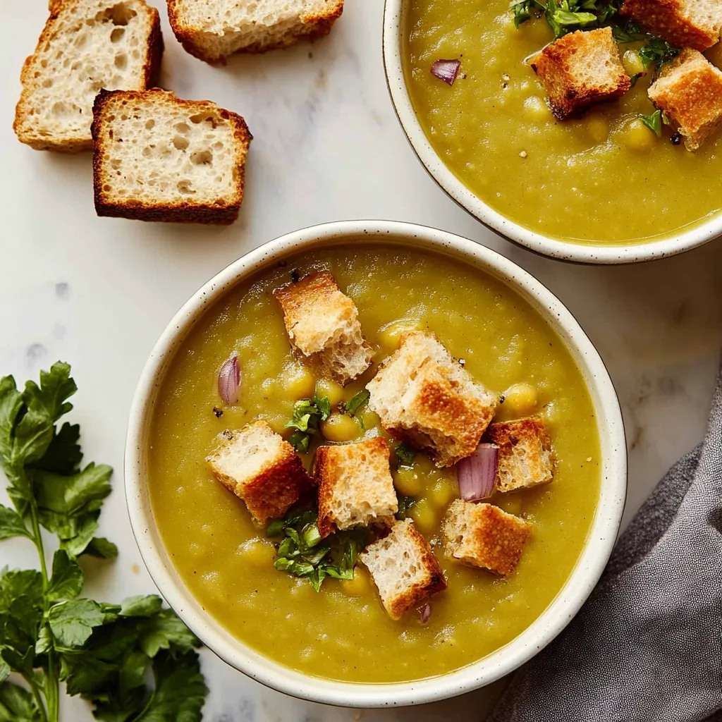 A bowl of a Split Pea Soup