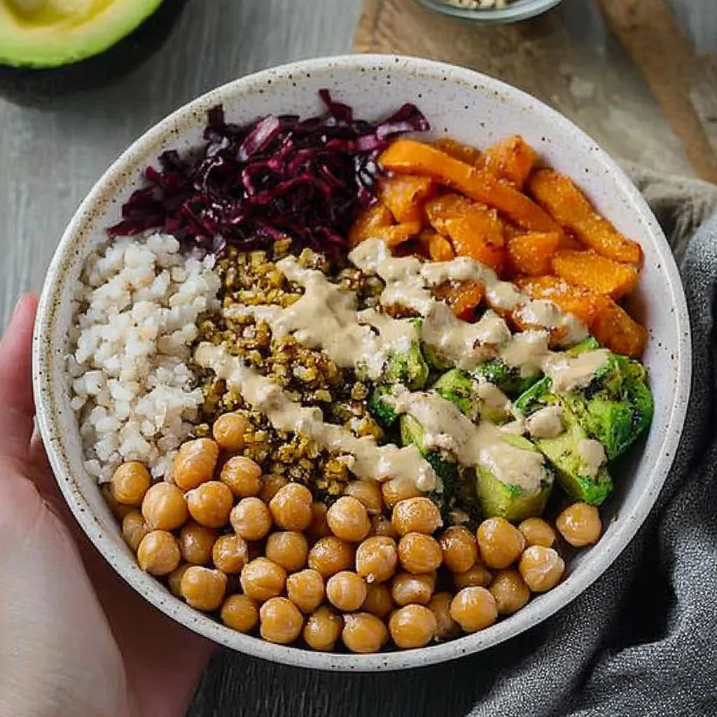 Warm Winter Harvest Bowl with Crispy Chickpeas