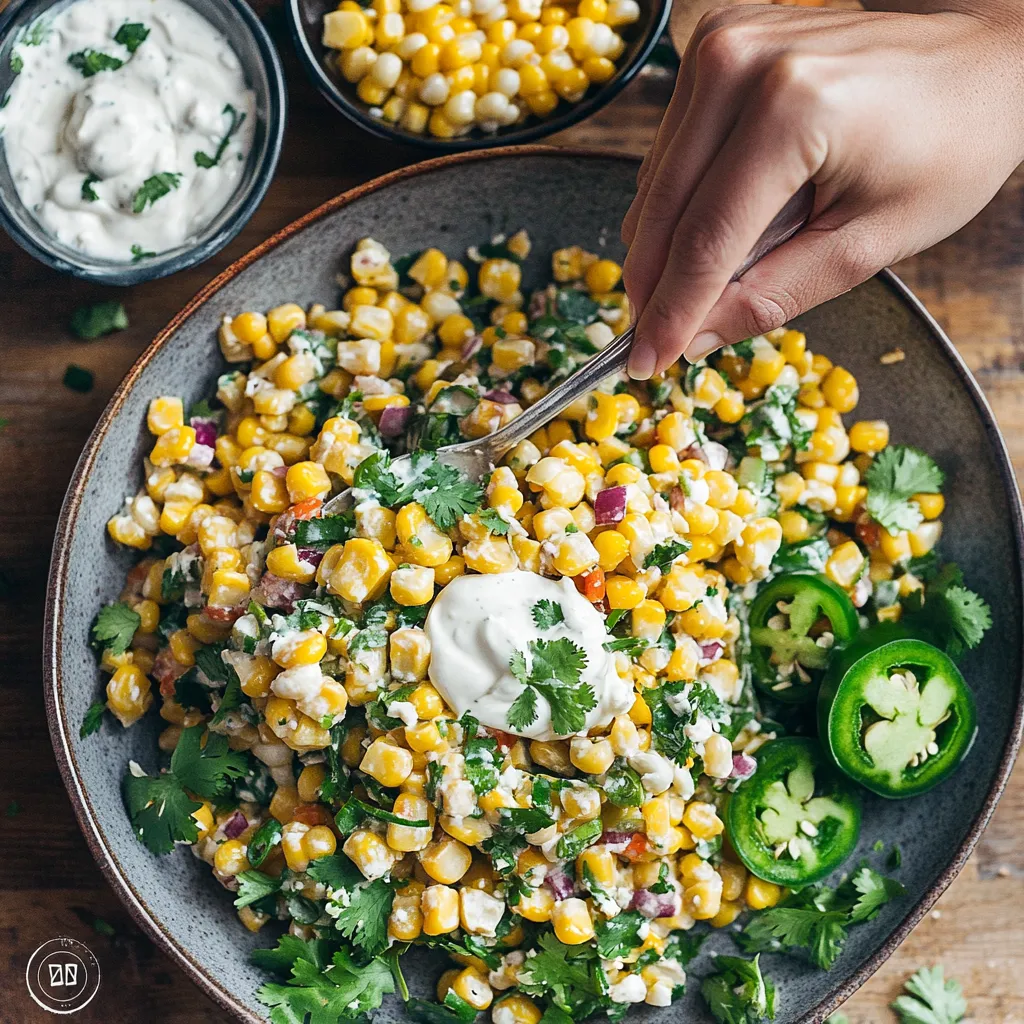 Easy Mexican Street Corn Salad Recipe with Charred Corn