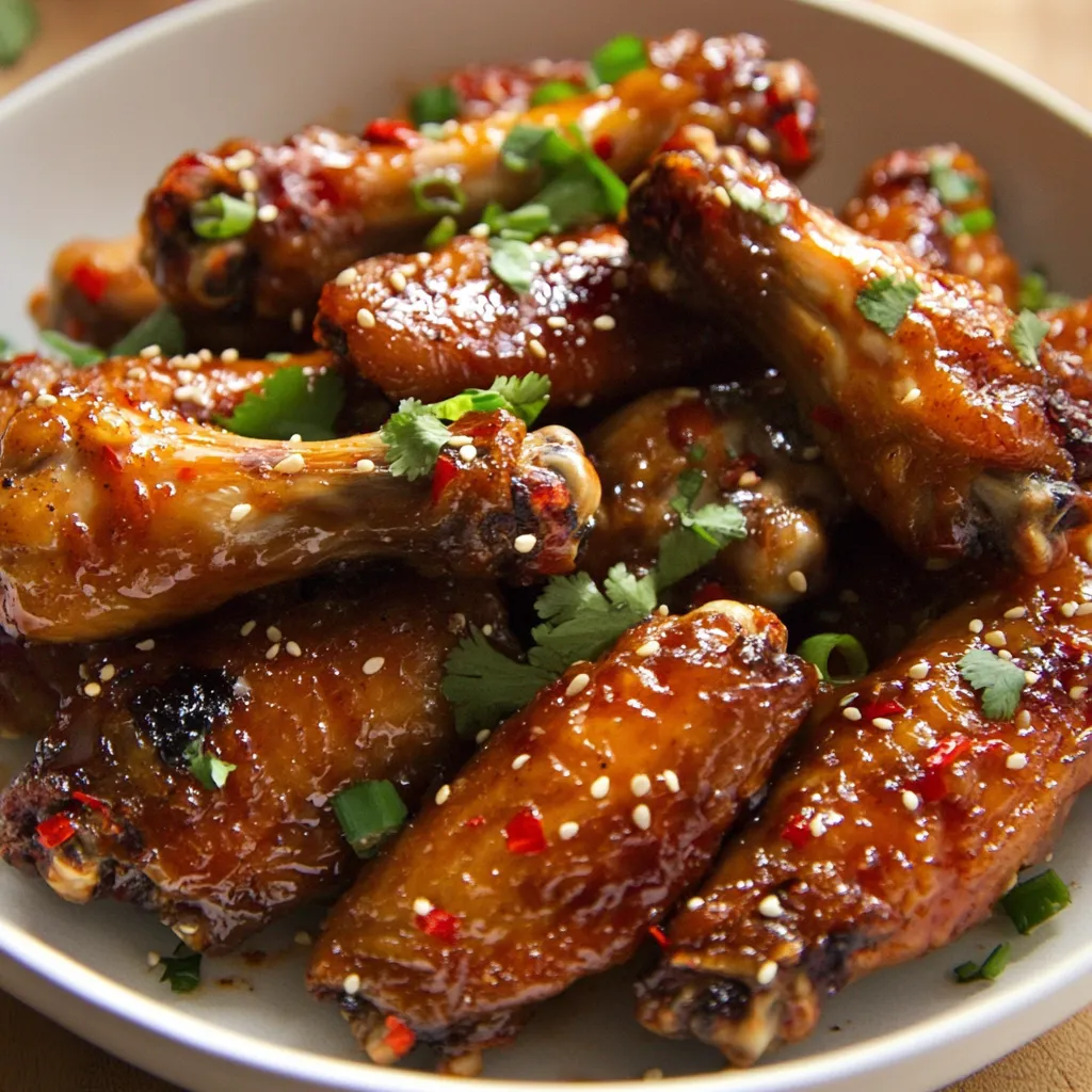 Sticky Baked Chinese Chicken Wings Recipe