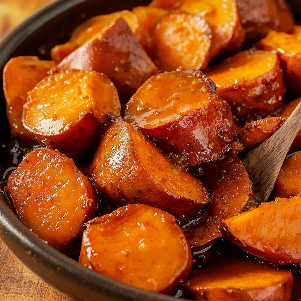 Delicious candied sweet potatoes, a traditional Southern recipe for sweet perfection.