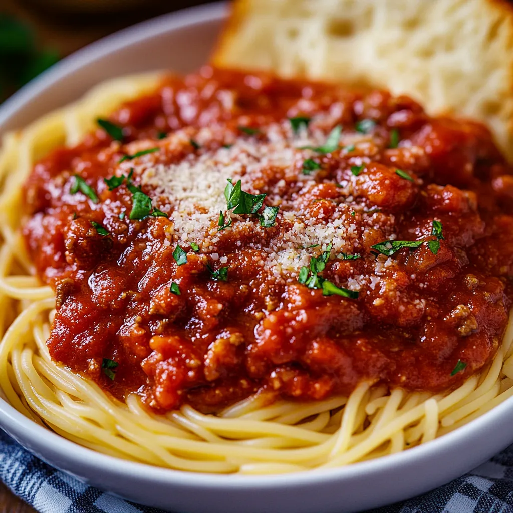 Homemade spaghetti sauce, a quick and delicious recipe for any pasta lover.