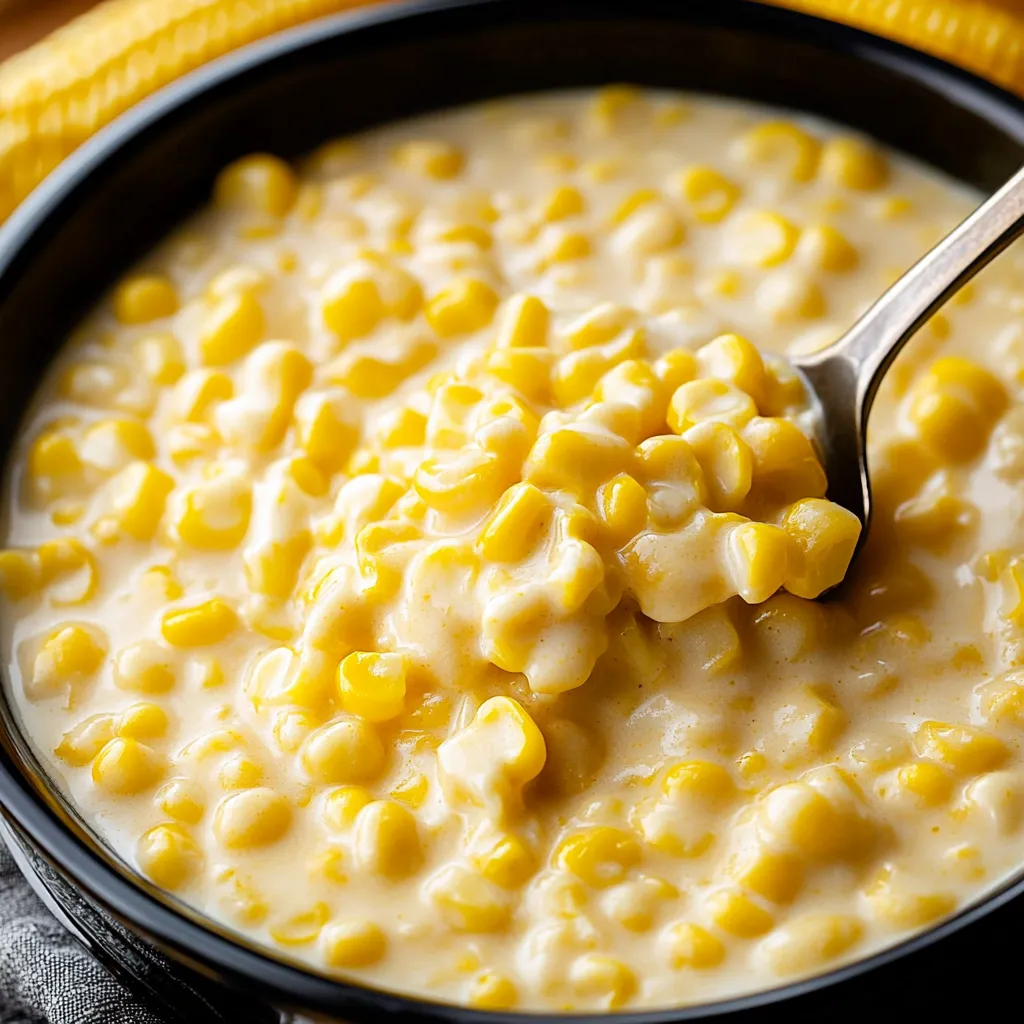 Crock pot creamed corn, a simple and flavorful recipe for a crowd-pleasing side.