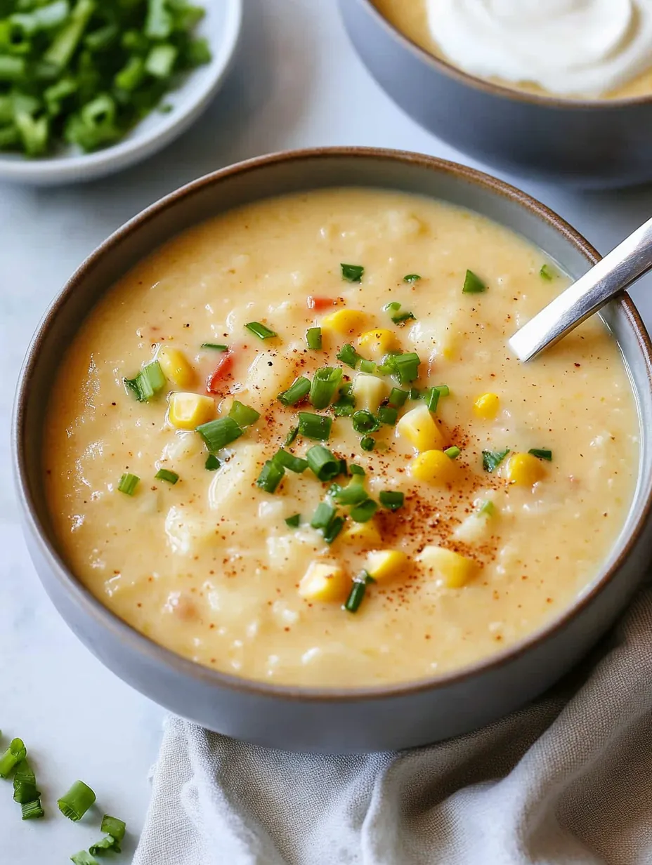 Easy Creamy Corn Chowder with Greek Yogurt