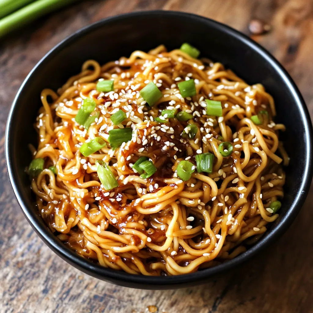 Delicious Sesame Garlic Ramen Noodles Recipe