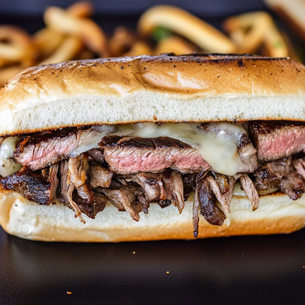 Close-up Steak Sandwich Recipe