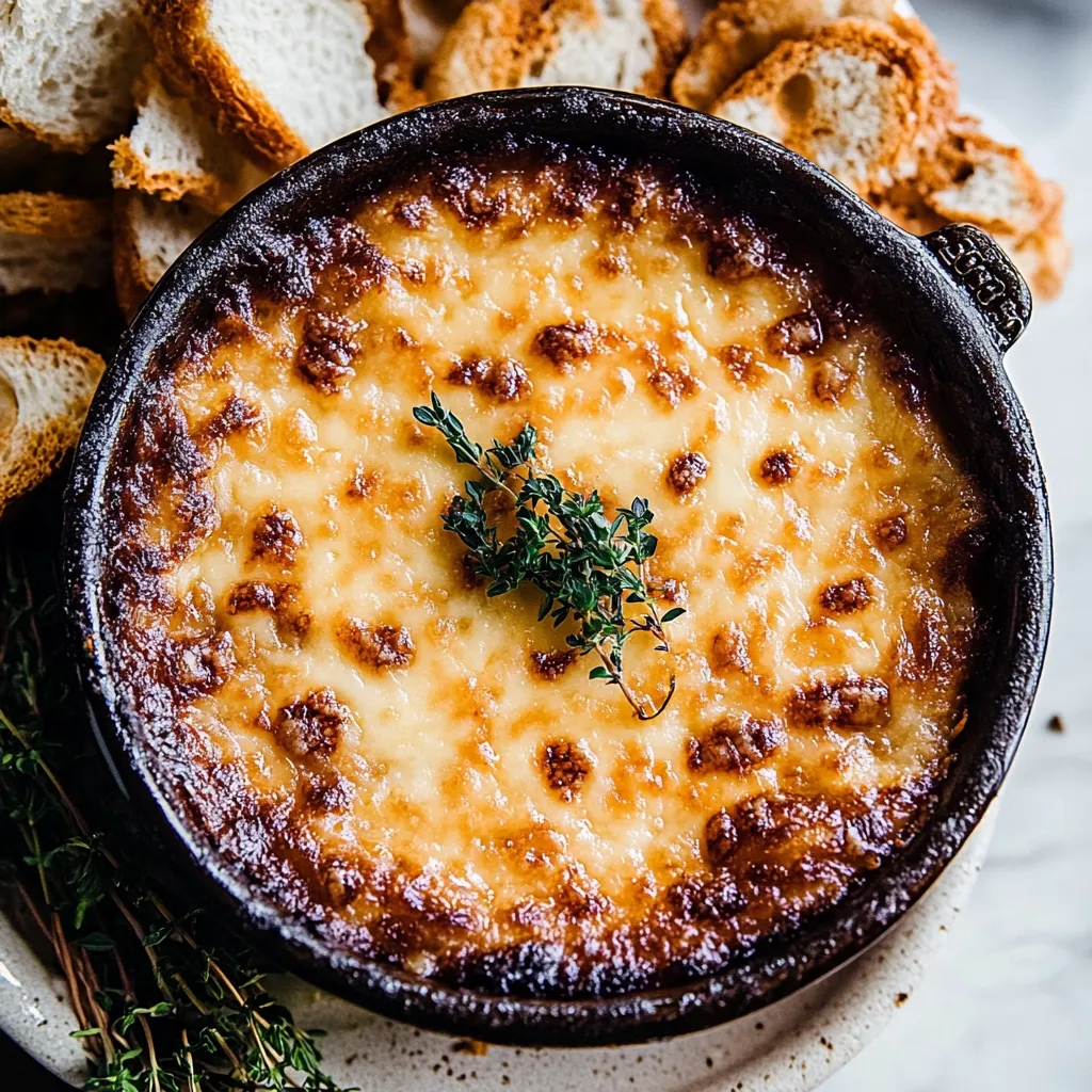 Amazing Easy Jammy Hot Caramelized Onion Dip with Gruyere Recipe