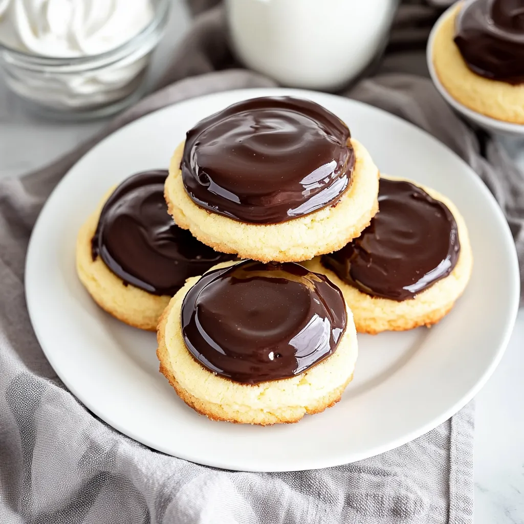 Decadent Boston cream pie cookies, combining a classic dessert with cookie form.