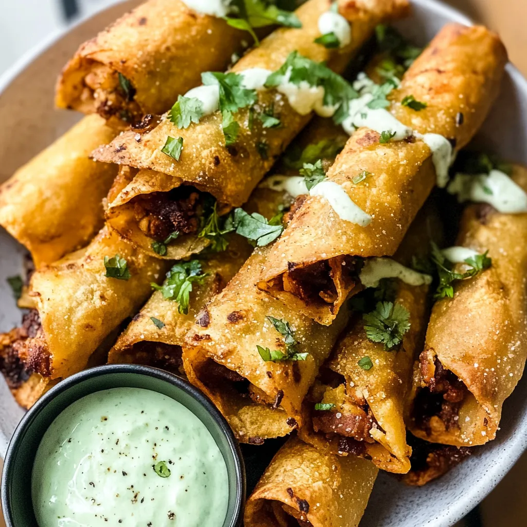 Crunchy Crispy Baked Vegan Taquitos Recipe