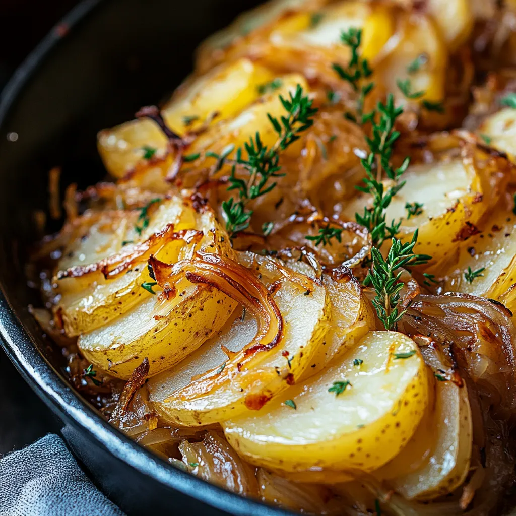 Easy potato bake with a rich French onion flavor, a comforting and satisfying recipe.