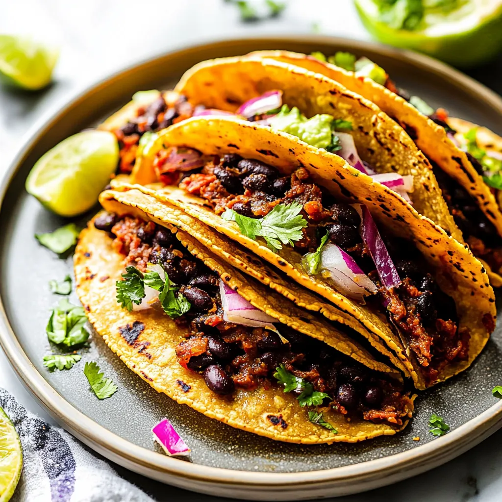 Delicious Crispy Black Bean Tacos Recipe