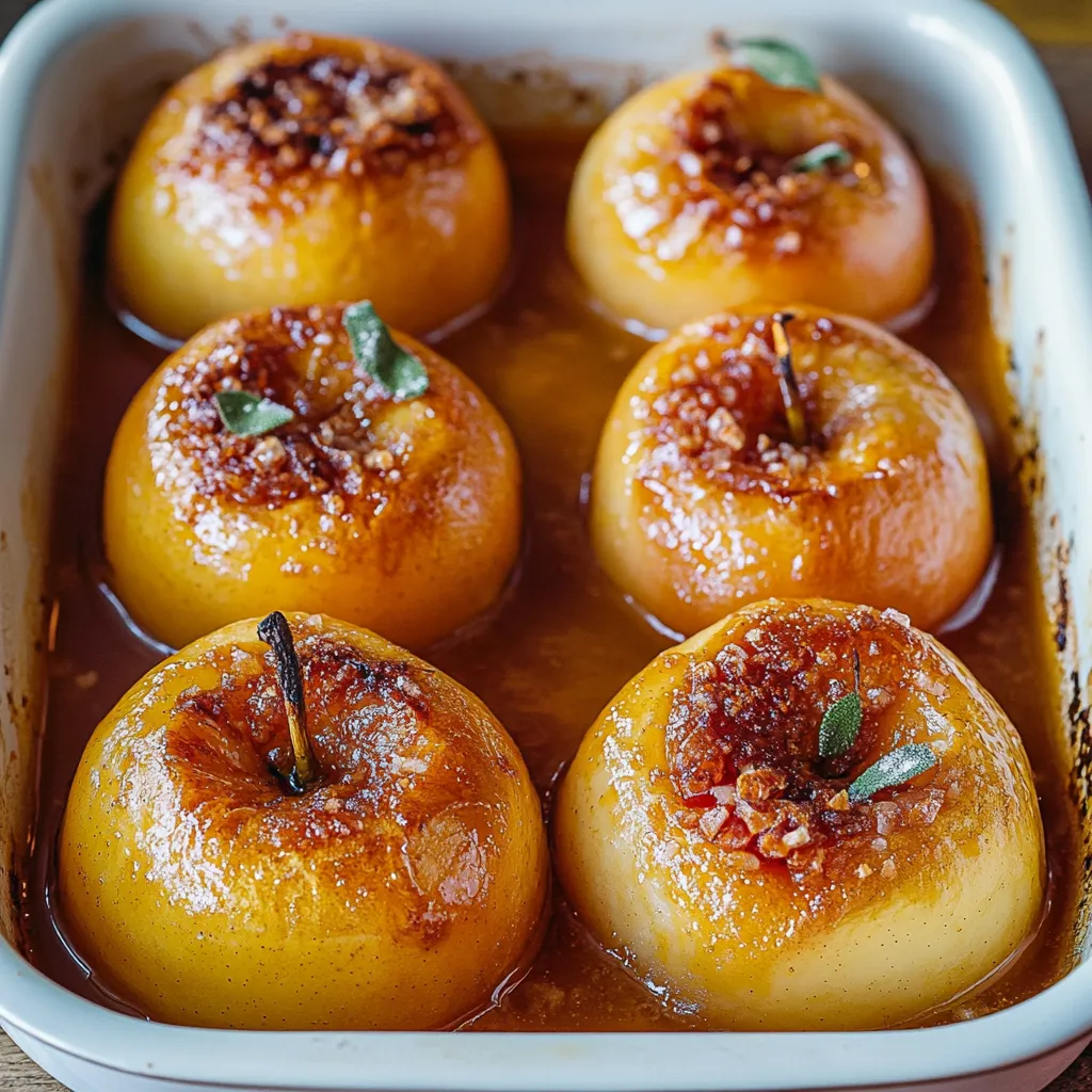 Sweet baked apples filled with spices, perfect for a cozy treat.