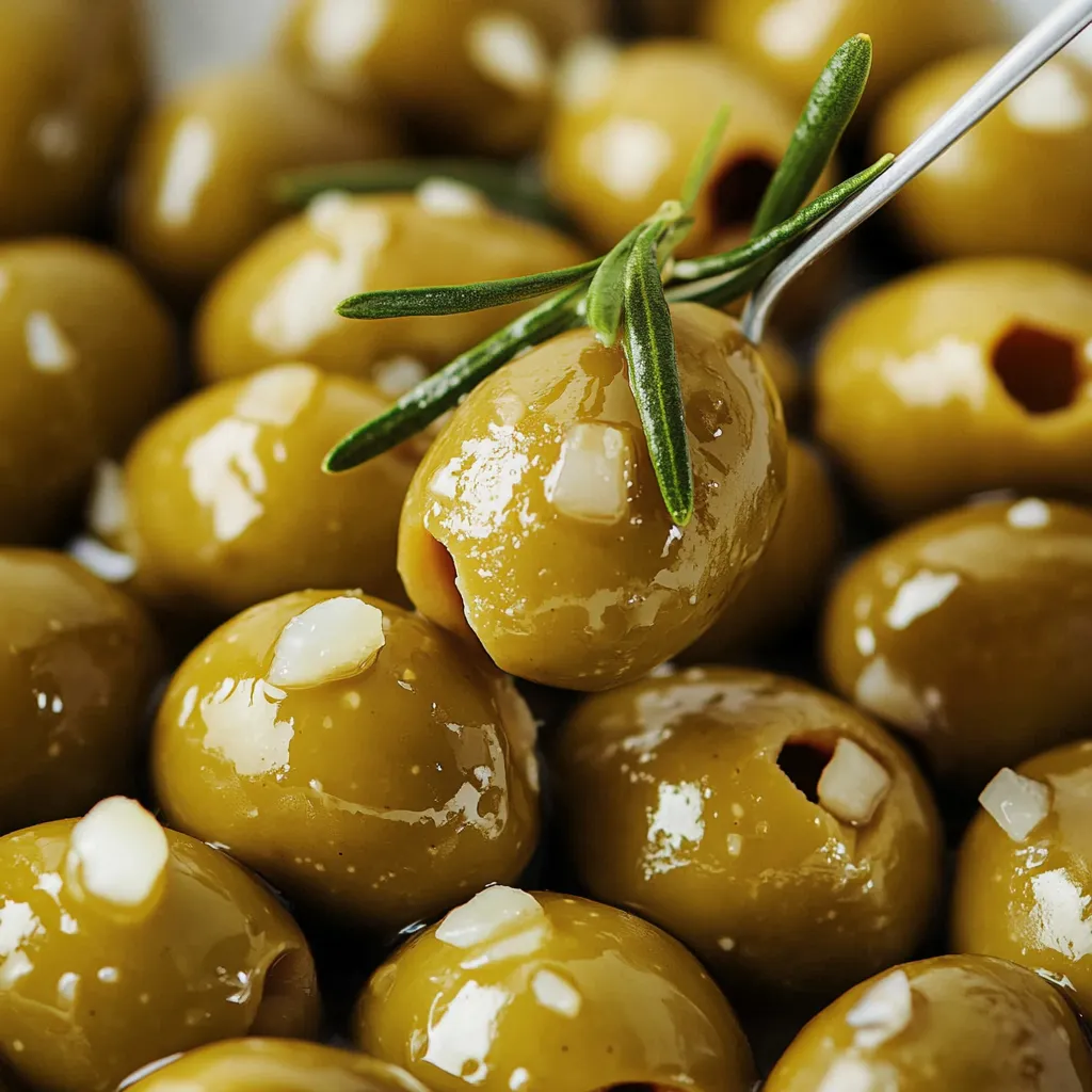 Savory stuffed olives, a perfect appetizer or snack for gatherings.