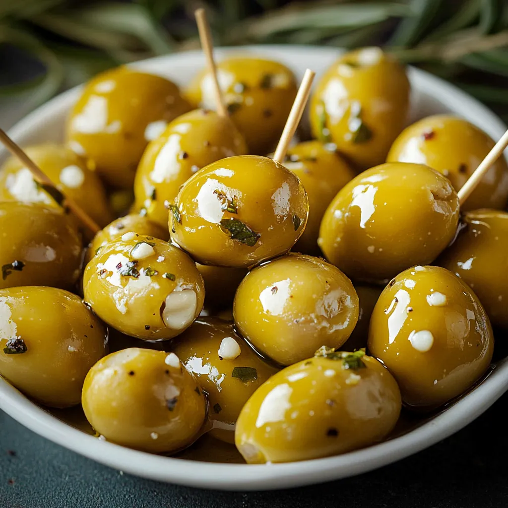 Delicious olives filled with flavorful ingredients, a crowd-pleasing treat.