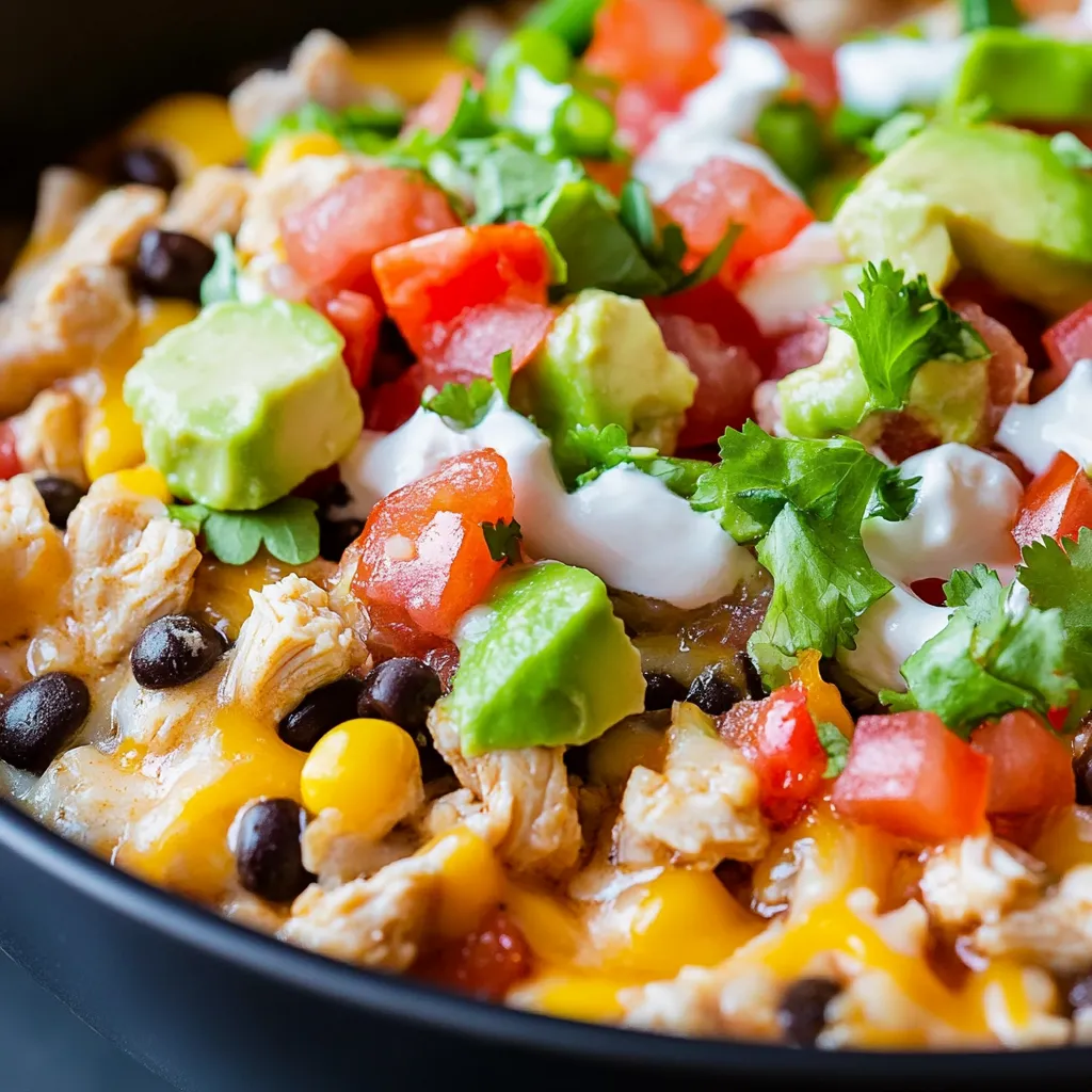 Healthy One Pot Chicken Burrito Bowl Recipe