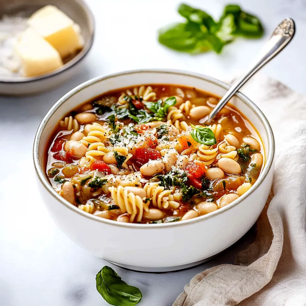 Crockpot Hearty Italian White Bean Soup with Pasta Recipe