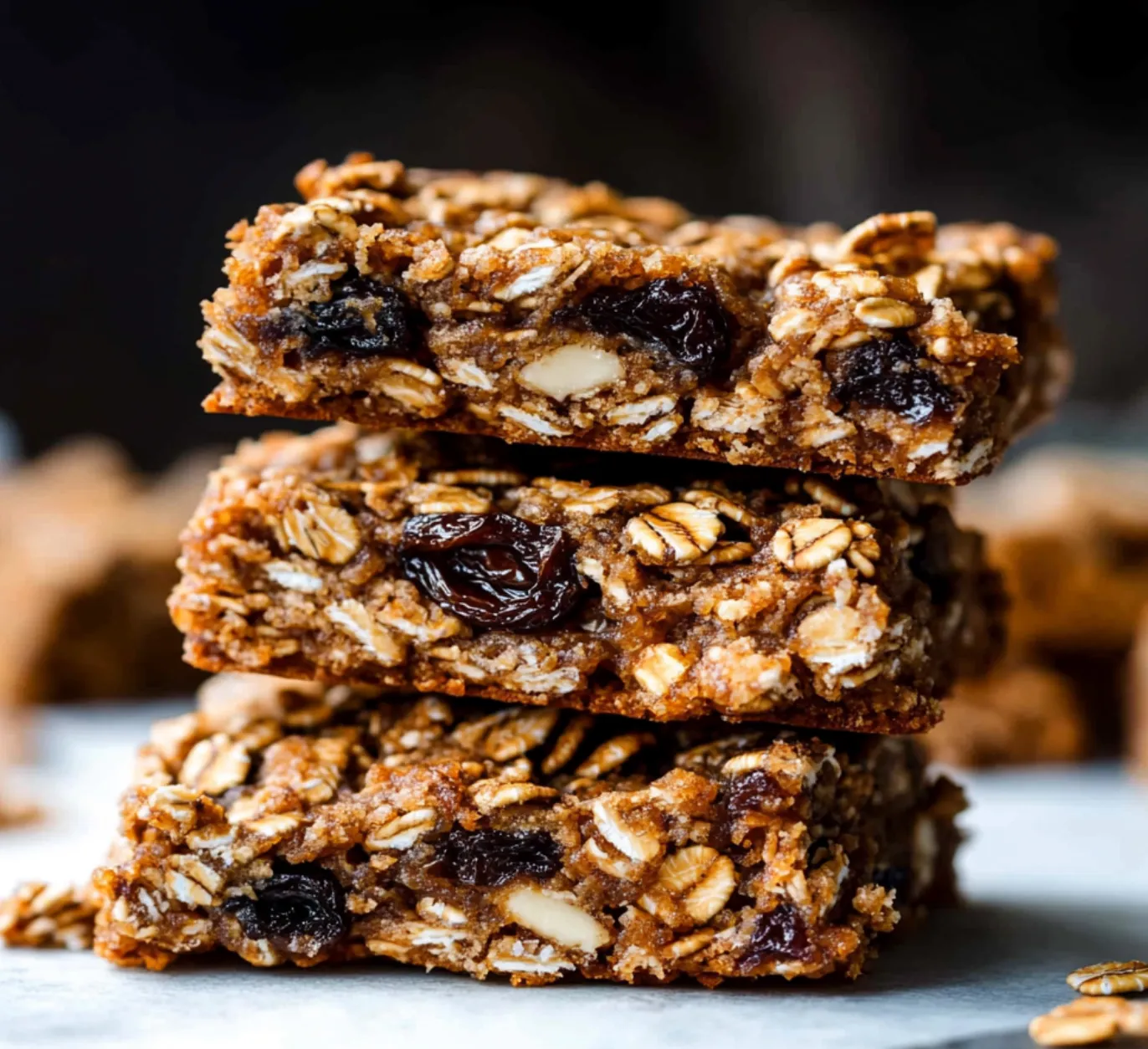 Soft Oatmeal Raisin Cookie Granola Bars