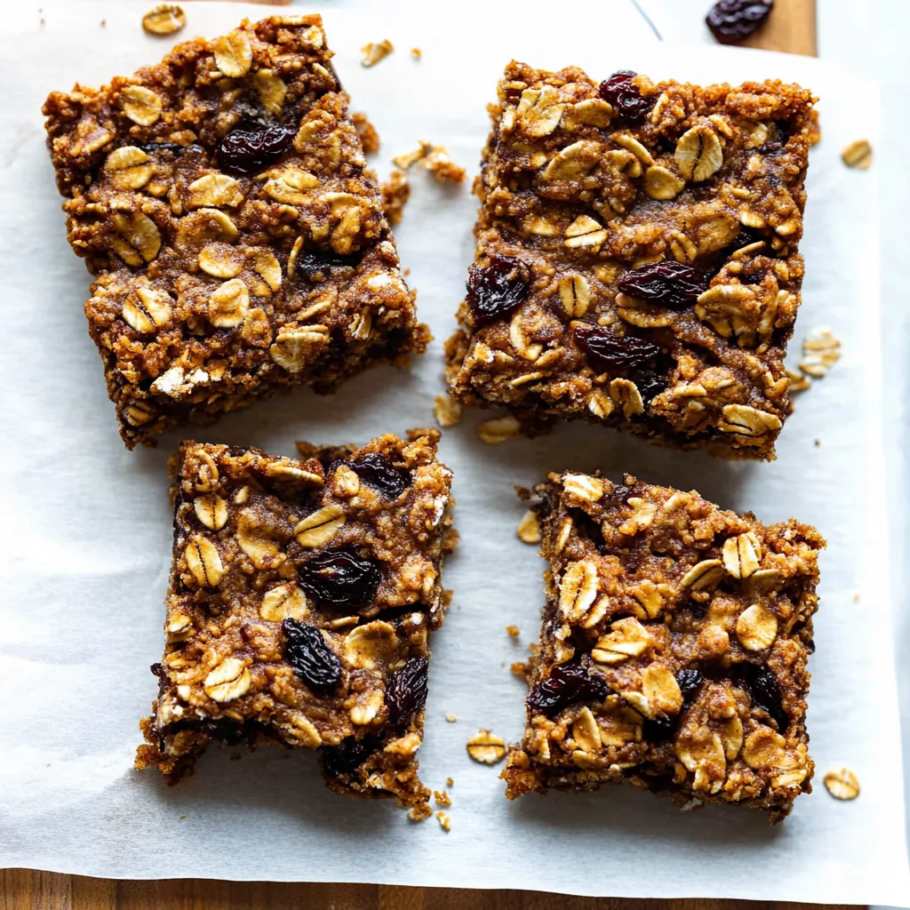 Healthy Soft Oatmeal Raisin Cookie Granola Bars Recipe