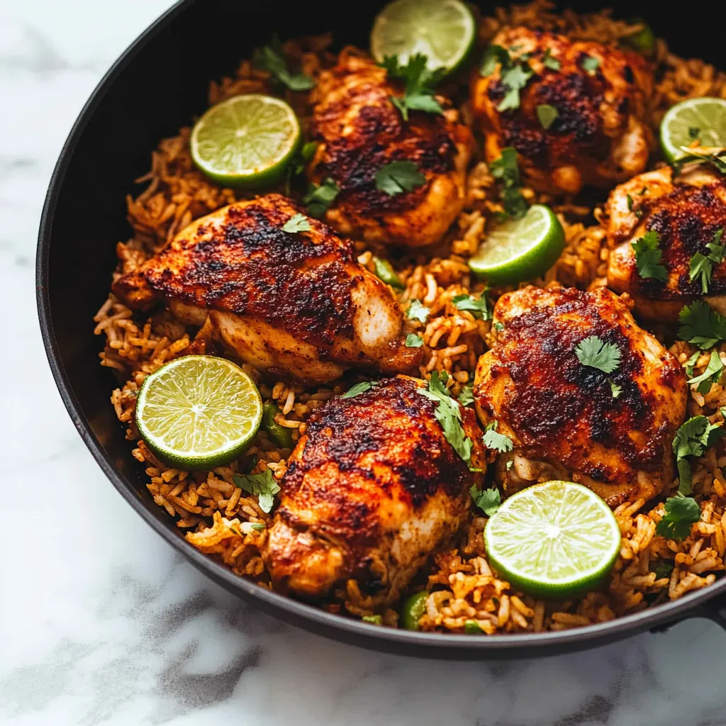 Delicious One Pan Chili Lime Chicken & Rice Recipe