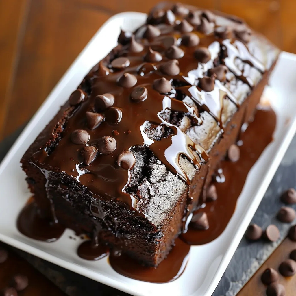 Rich and fudgy brownie bread, a decadent treat for chocolate lovers.