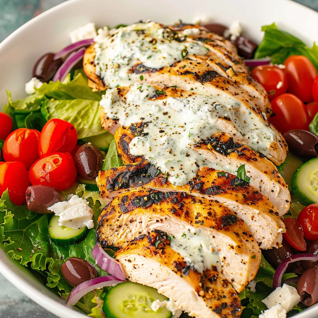 Creamy tzatziki chicken salad, a flavorful and healthy option for lunch.