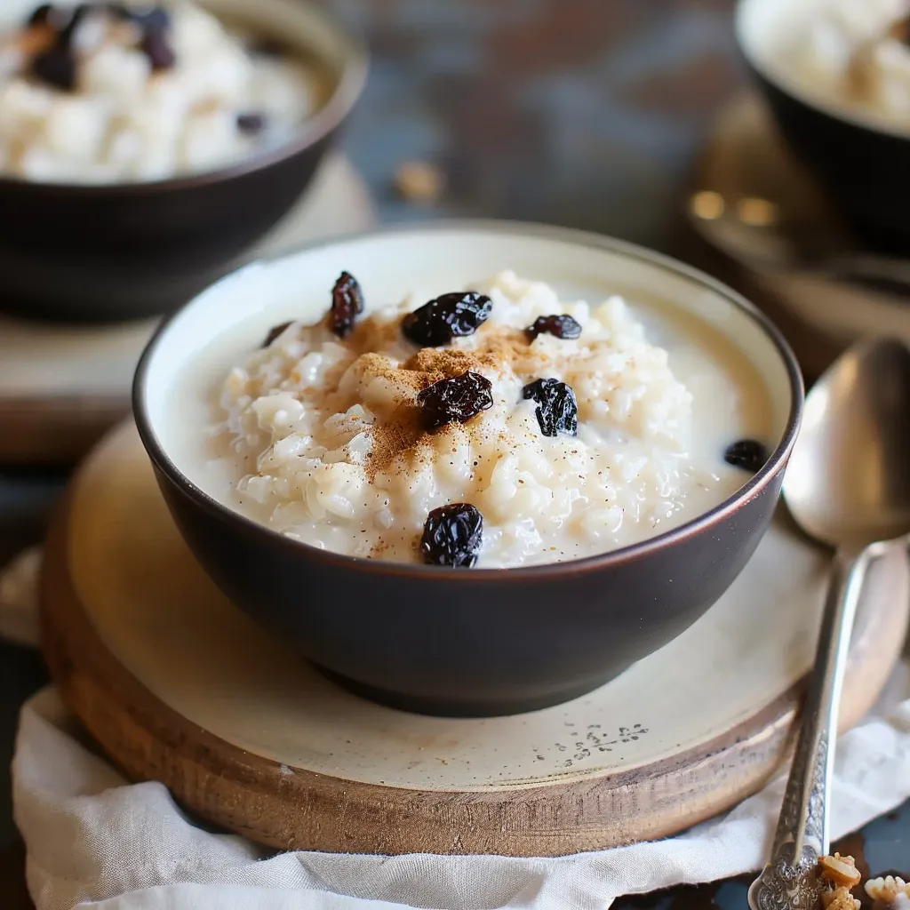 Rich and creamy rice pudding, sweetened and spiced to perfection.