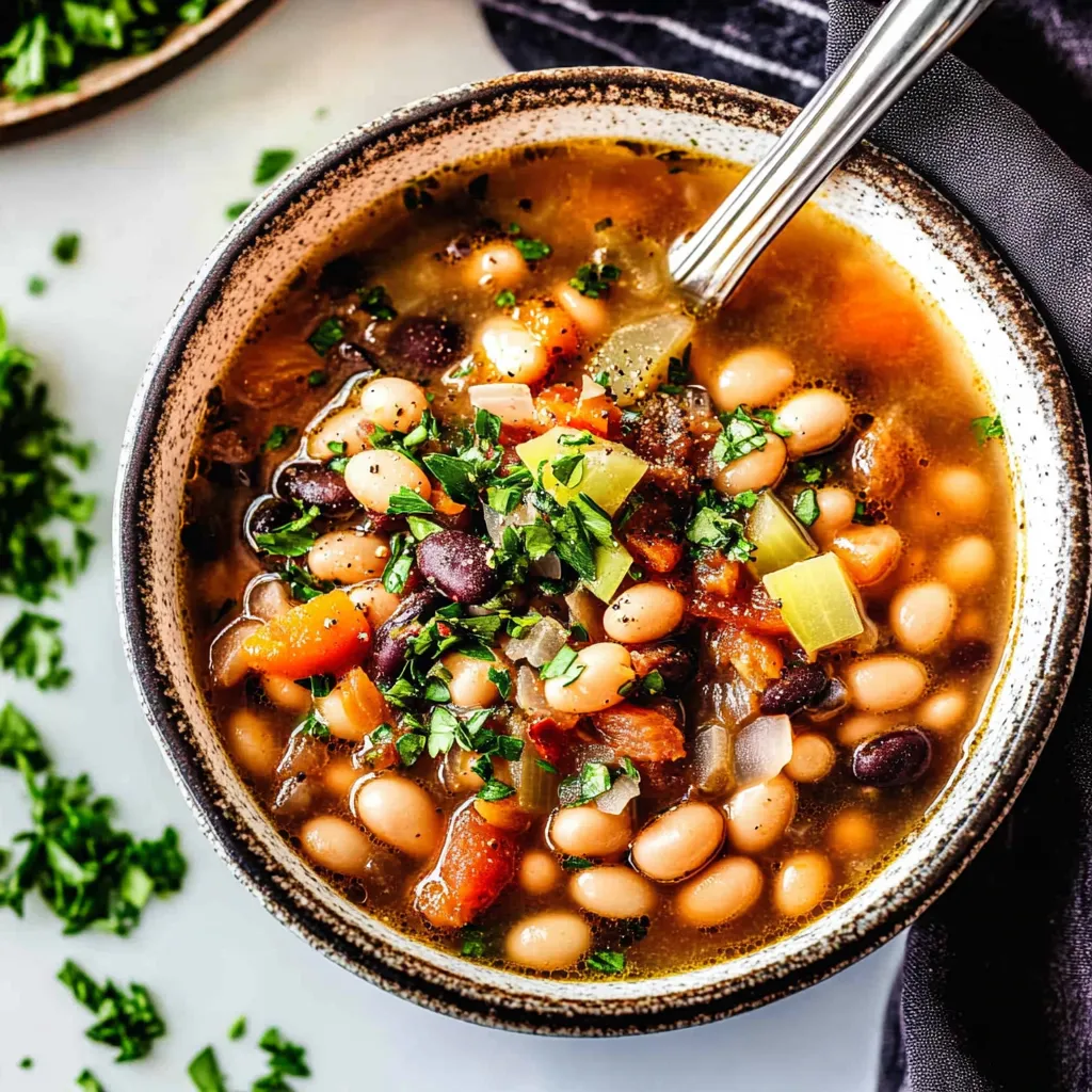 Warm Winter Navy Bean Soup Recipe