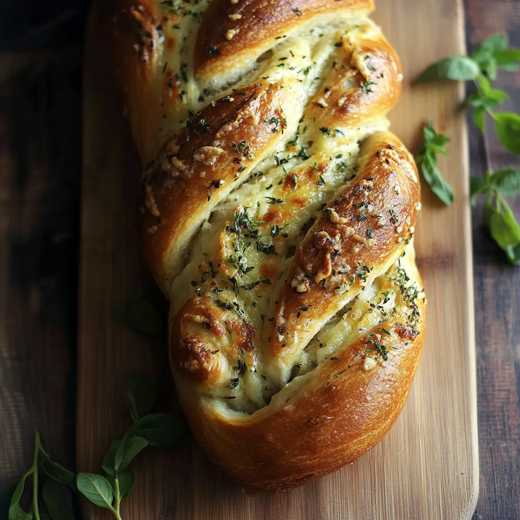 Swirled Garlic Herb and Cheese Bread