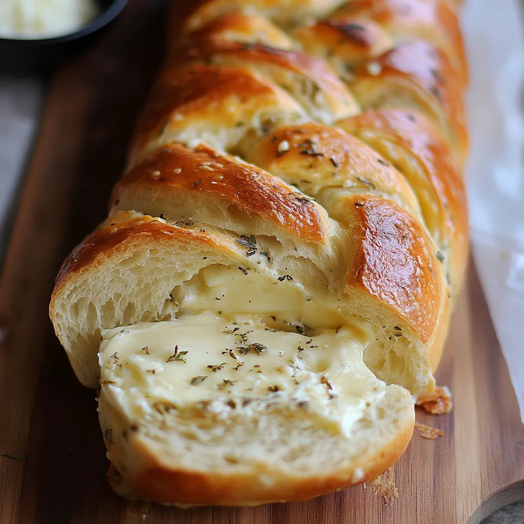 Flavorful Swirled Garlic Herb and Cheese Bread