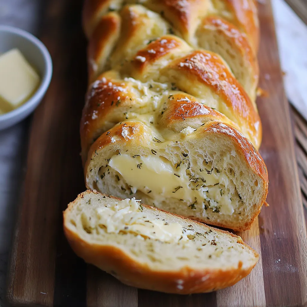 Swirled Garlic Herb and Cheese Bread Recipe