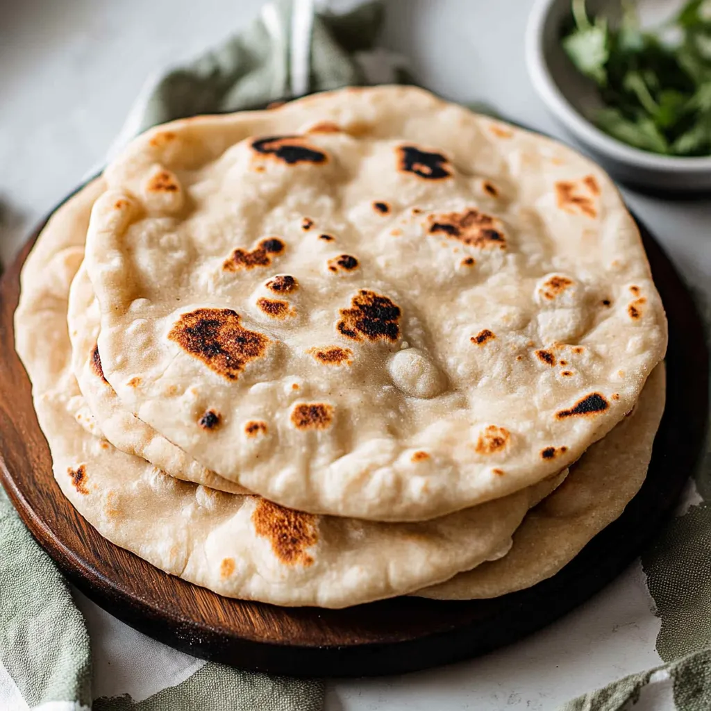 Homemade Sourdough Naan Flatbread