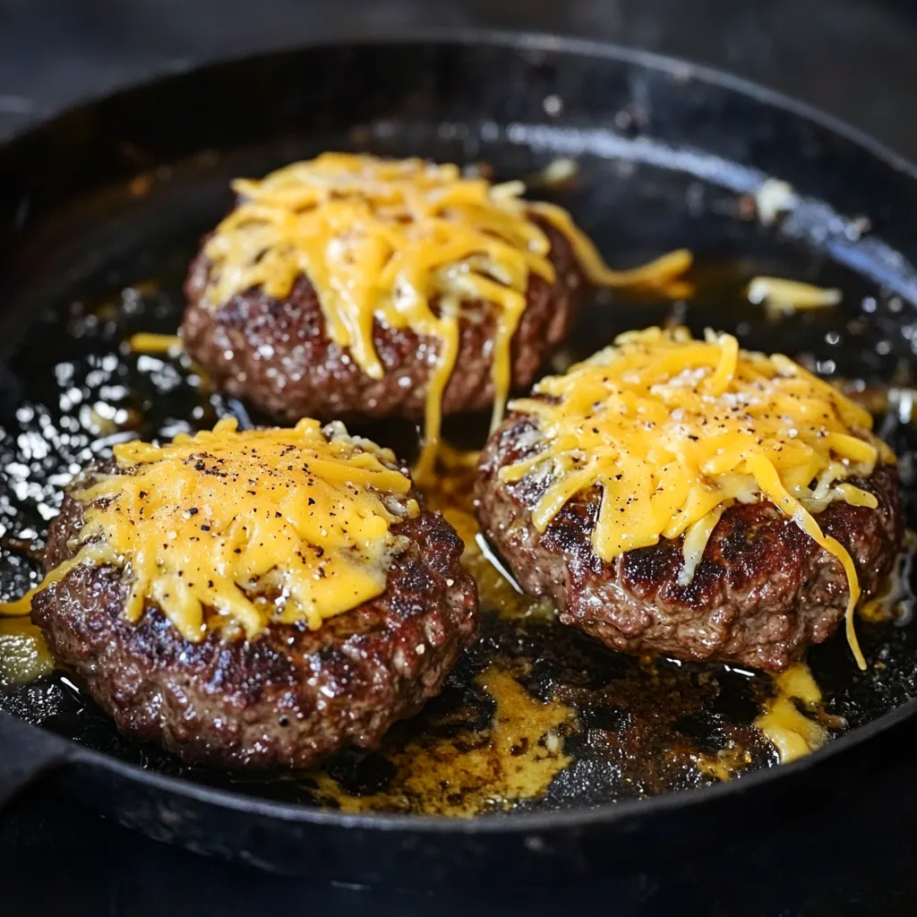 cheese on top of burgers