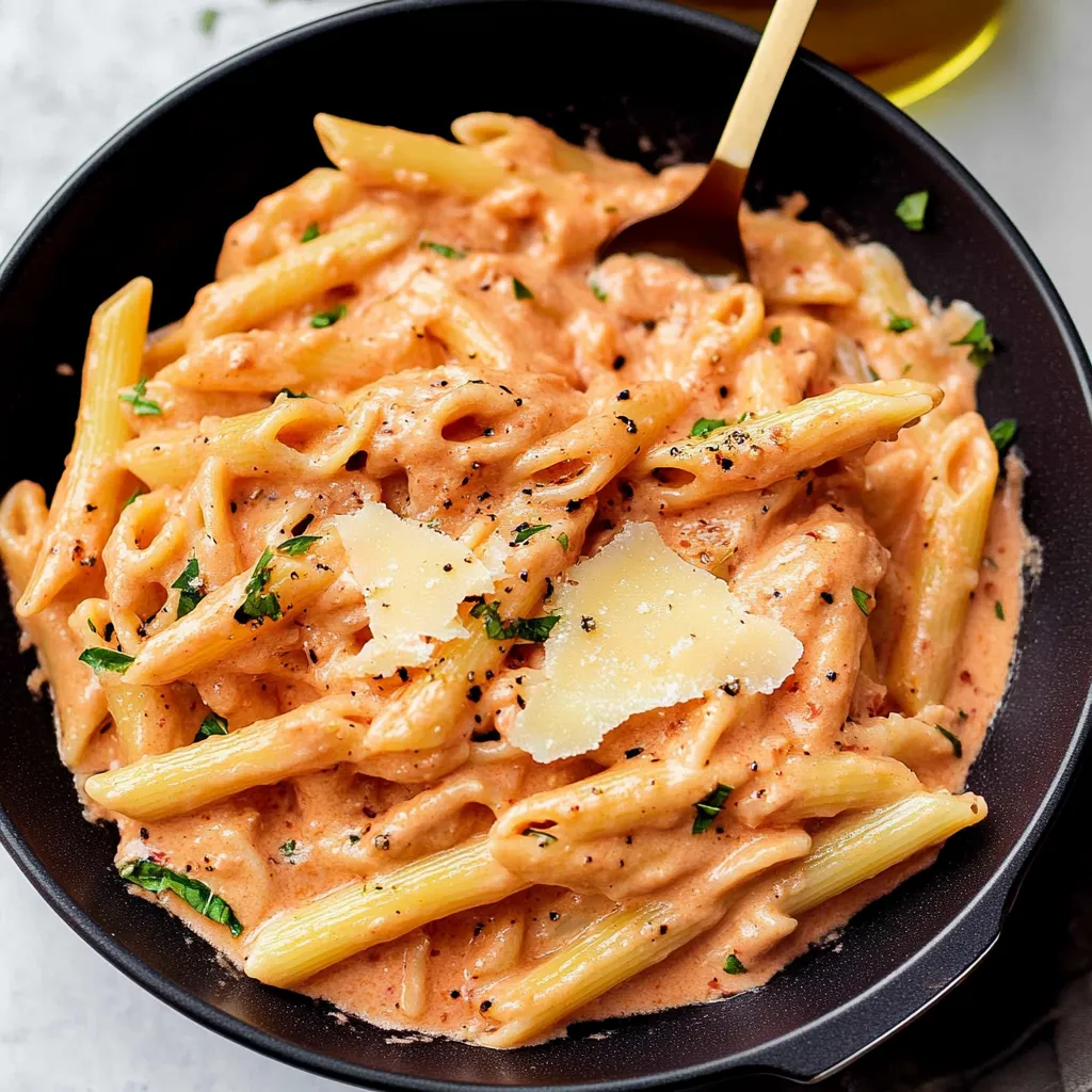 Cheesy Creamy Pink Sauce Pasta Recipe