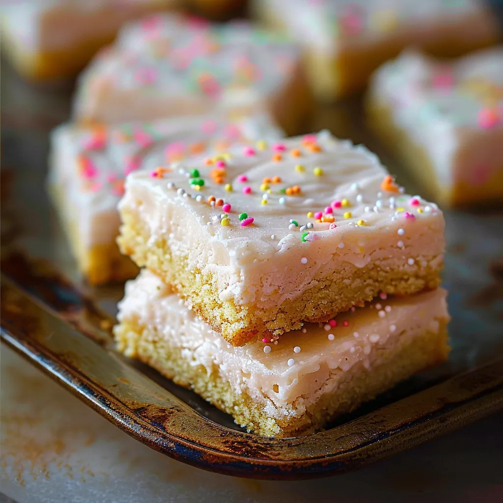 Delicious sugar cookie cream cheese bars, a perfect dessert for any occasion.