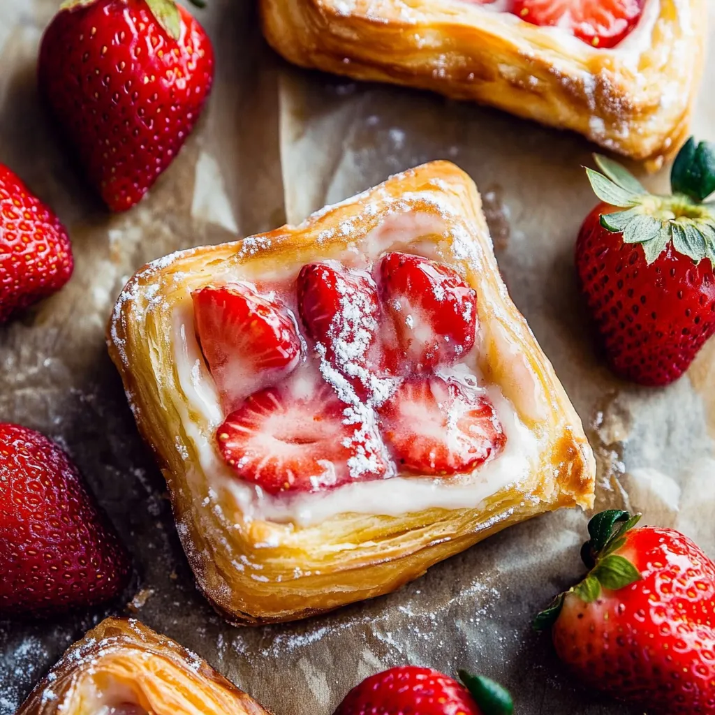 Creamy Elegant Strawberry Danish Recipe