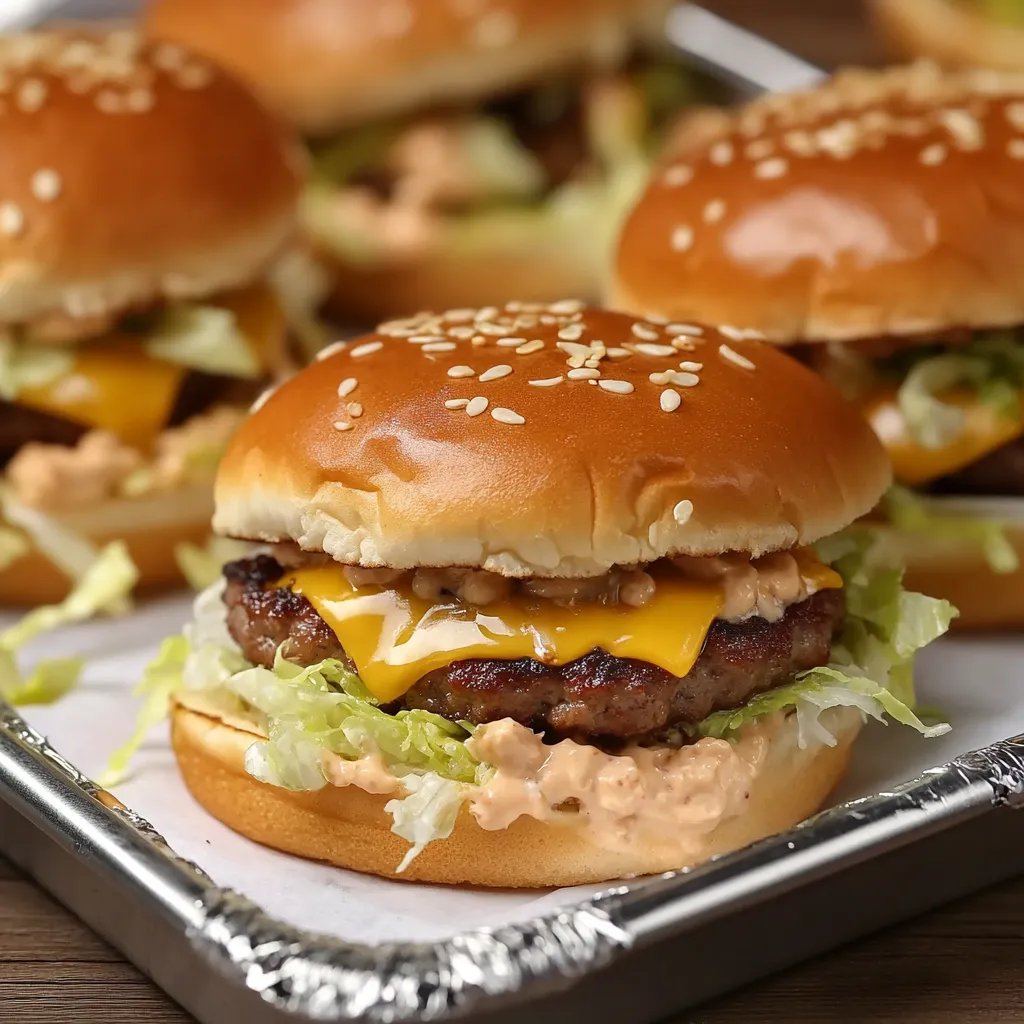 Cheesy Ultimate Homemade Big Mac Sliders Recipe