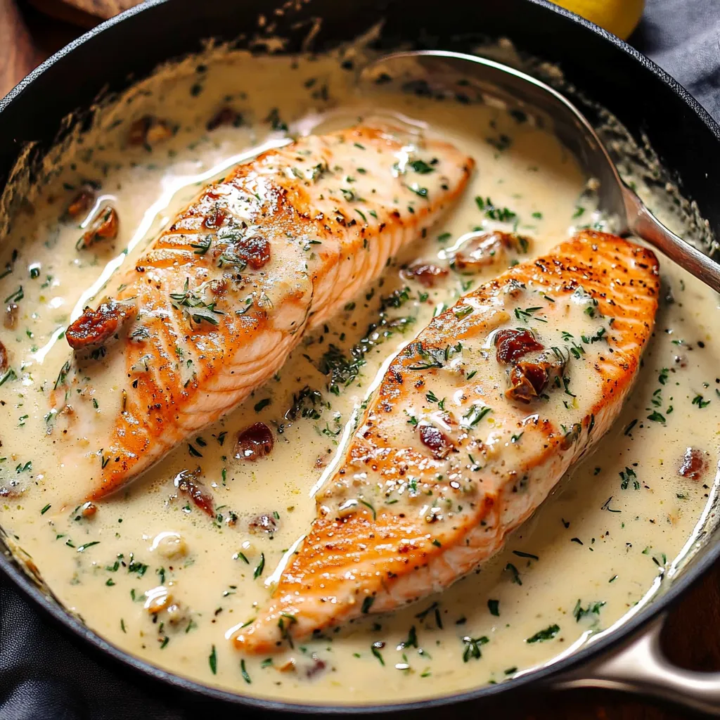 Quick Creamy Garlic Butter Baked Salmon Recipe