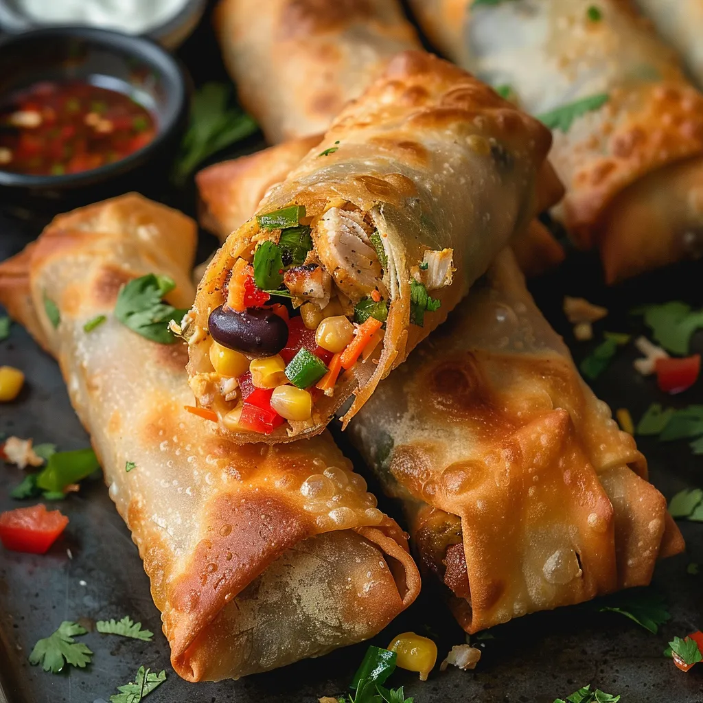 Chili’s-inspired Southwest eggrolls, a savory appetizer with a Tex-Mex twist.