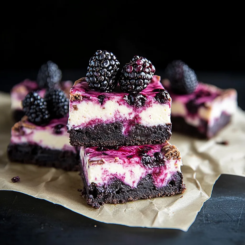 Valentine’s Blackberry Cheesecake Brownies