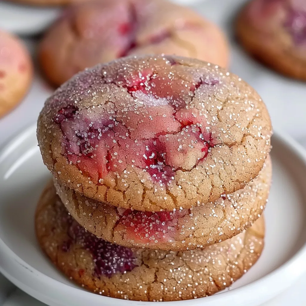 A stack of cookies with sugar on top.