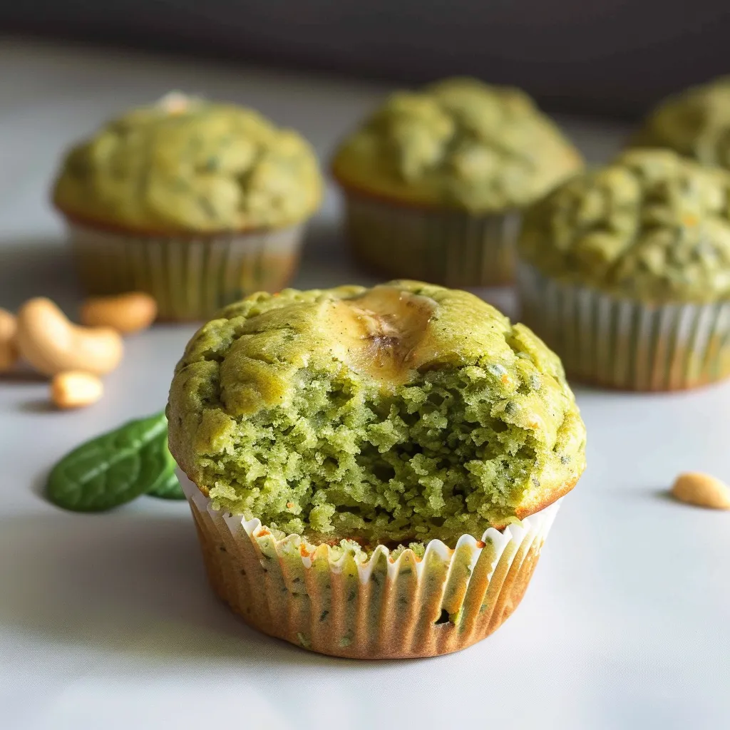 A cupcake with green frosting.